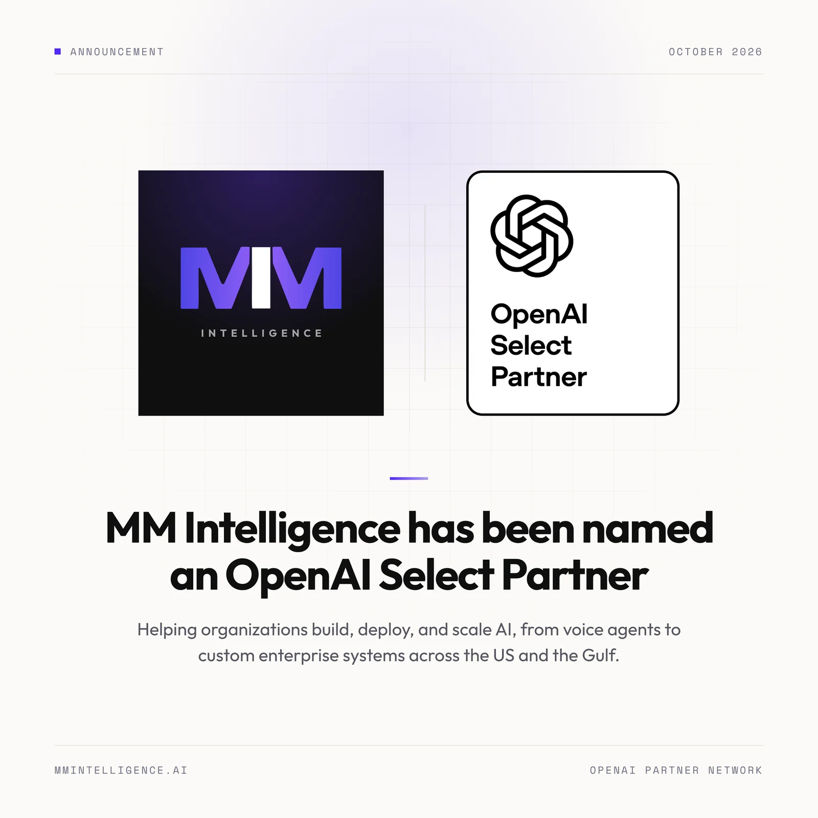 MM Intelligence Named an OpenAI Select Partner